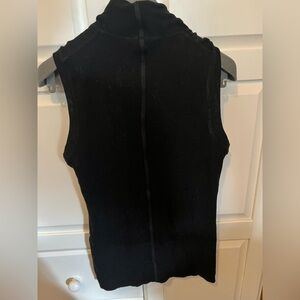 🦊😍W/gift/Sexy Rag & Bone super fine Light wool silk Black Sleeveless Turtleneck